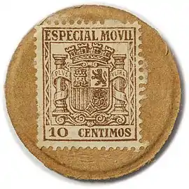 10 cts. Marrón.