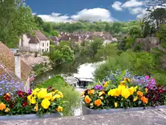 El Armançon desde el puente Joly, Semur-en-Auxois.