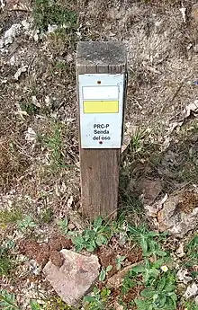 Indicador en la Senda del Oso (Parque Natural de la Montaña Palentina)