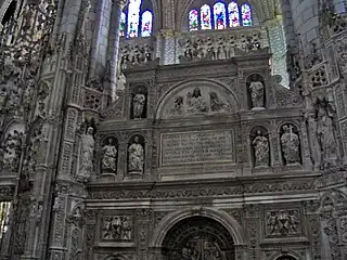 Sepulcro del cardenal Mendoza en la catedral de Toledo.