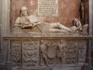 Sepulcro del Doncel de Sigüenza, atribuido a Sebastián de Almonacid.