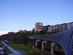 Viaducto de Urbinaga desde el metro