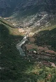 El valle de Cijevna en la frontera entre Montenegro y Albania