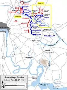 26–27 de junio de 1862. Batallas de Mechanicsville y Gaines's Mill.