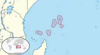 Localización de las islas Seychelles