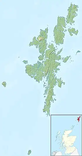 Hascosay ubicada en Shetland