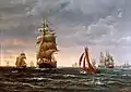 Transporte en un mar picado (1850)