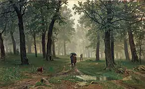 Lluvia en un bosque de robles (1891)