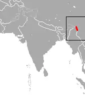 Distribución del langur de Shortridge