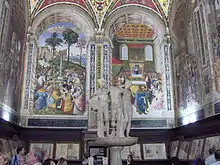 Grupo escultórico romano de la biblioteca Piccolomini de Siena