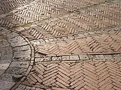 Pavimento de la Piazza del Campo, en Siena