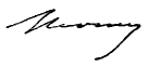 Firma de Carlos Augusto de Morny