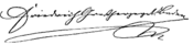 Firma de Federico I de Baden