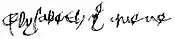 Firma de Isabel de York