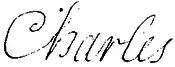 Firma de Carlos de Francia