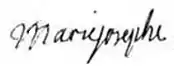 Firma de María Josefa de Sajonia