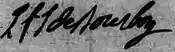 Firma de Luis Francisco II de Borbón-Conti