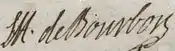 Firma de Luis Enrique de Borbón