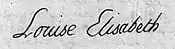 Firma de Luisa Isabel de Francia