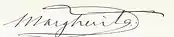 Firma de Margarita de Saboya