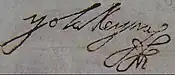 Firma de Mariana de Austria