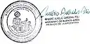 Firma de Mario Aurelio Poli