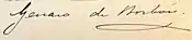 Firma de Genaro de Borbón-Dos Sicilias