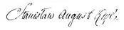 Firma de Estanislao II Poniatowski