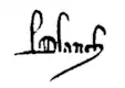 Firma de Blanca de Anjou