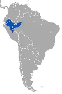 Distribución del mono lanudo plateado