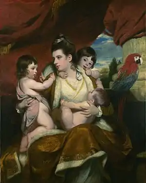 Retrato de Lady Cockburn con sus tres hijos, 1773.