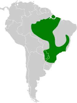 Distribución geográfica del mosquero silbador.