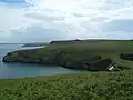 Fondeadero Norte y la cabaña del celador.