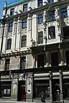 Edificio en la calle Smilšu 8a en la Antigua Riga, construido en 1902. Hoy Embajada de Eslovaquia.