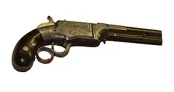 Pistola Smith & Wesson Volcanic, calibre .31, alrededor de 1855.