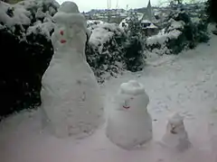 Familia de muñecos de nieve