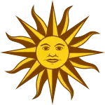 Sun of May of the Flag of Uruguay