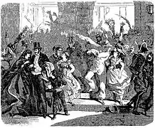 La salida del baile de máscaras de la Ópera en 1860