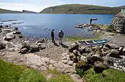 Escena al lago Leitisvatn