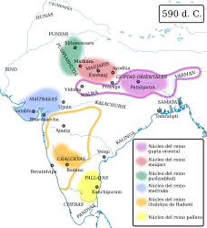 Ubicación de Dinastía Pushyabhuti