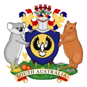 El escudo de armas propuesto de Australia Meridional desde 1984