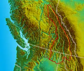 Montañas Columbia ubicada en Columbia Británica