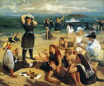 John French Sloan: Bañistas del sur (hacia 1907).