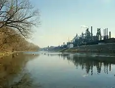 Fábrica de la compañía junto al río Lehigh en Bethlehem, 1979