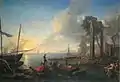 Paisaje costero sur con figuras y barcos en un aterrizaje, Galleria Sabauda, Turin