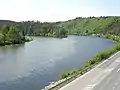 La confluencia del Moldava y el Sázava en Davli