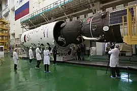 La nave espacial durante el procesamiento previo al lanzamiento el 12 de diciembre de 2012.