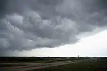 Dark  clouds from Bertha at Kennedy Space Center