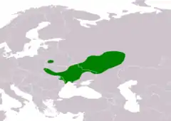 Distribución de Spermophilus suslicus