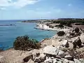 La playa de la costa sur de la isla.